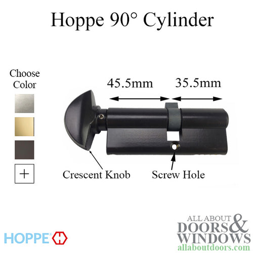 45.5 / 35.5 New Style HOPPE Non-Logo Active 90 Keyed Profile Cylinder Lock, Solid Brass, Choose Finish - 45.5 / 35.5 New Style HOPPE Non-Logo Active 90 Keyed Profile Cylinder Lock, Solid Brass, Choose Finish