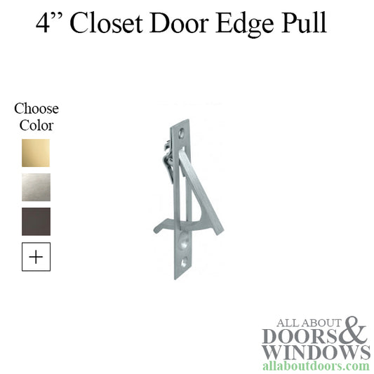 4'' Edge Pull, Solid Brass - Choose Finish