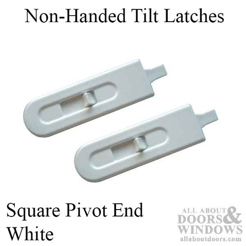 Non-Handed Tilt Latch with Square Pivot End - White - Non-Handed Tilt Latch with Square Pivot End - White