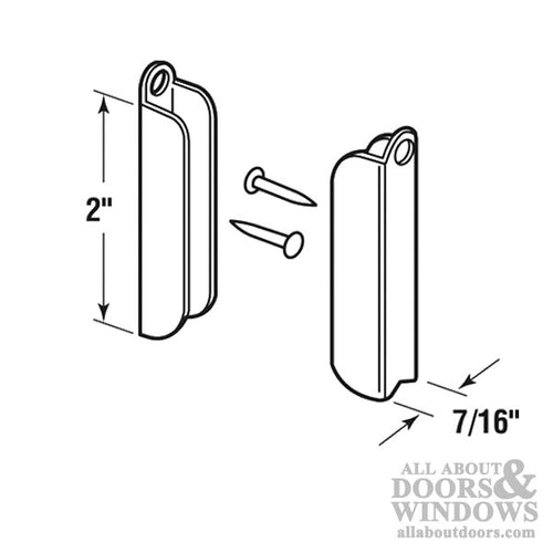 Window Screen Hangers with Nails, 7/16 inch Frame, 6 Pack - Mill - Window Screen Hangers with Nails, 7/16 inch Frame, 6 Pack - Mill