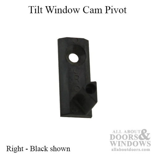 Tilt Window Cam Pivot, Triangular Projection, Black - Right - Tilt Window Cam Pivot, Triangular Projection, Black - Right