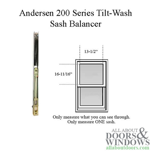 Andersen 200 Series Tilt-Wash Double Hung Sash Balancer - Andersen 200 Series Tilt-Wash Double Hung Sash Balancer