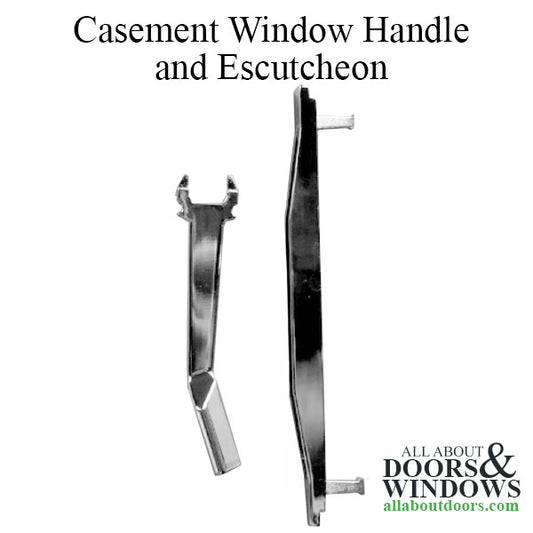 Roto LH15-7610 Casement Window Handle and Escutcheon, Zinc - LH