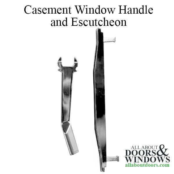 Roto LH15-7610 Casement Window Handle and Escutcheon, Zinc - LH - Roto LH15-7610 Casement Window Handle and Escutcheon, Zinc - LH