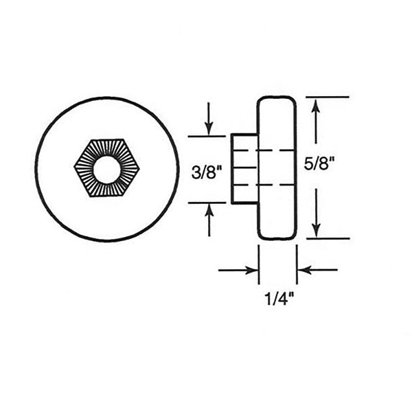 Nylon Ball Bearing Wheel Roller for Shower Doors 5/8