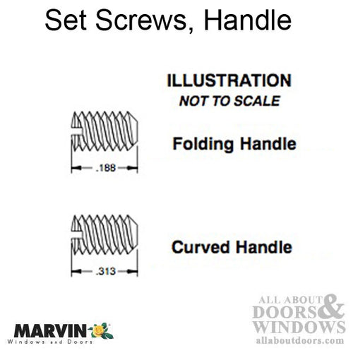 Marvin Set Screw For Casement and Awning Window Handles Stainless Steel - Marvin Set Screw For Casement and Awning Window Handles Stainless Steel
