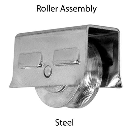 Roller Assembly (Grooved) - Sliding Windows, Showcase / Storm - Steel