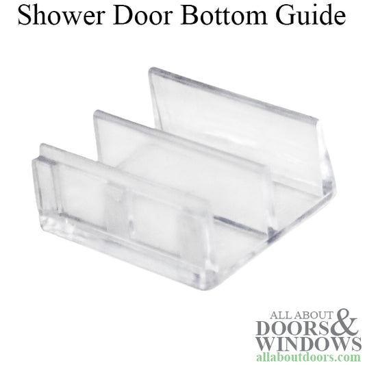 Sliding Shower Door Bottom Guide Nylon for 1-7/16" Thick Door Rails