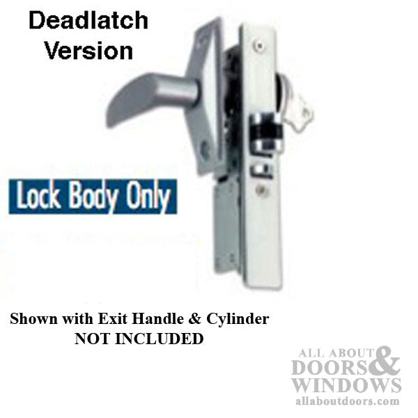 Deadlatch, Exit Door, 1-1/8  Backset, Flat Faceplate - Choose Color & Handing - Deadlatch, Exit Door, 1-1/8  Backset, Flat Faceplate - Choose Color & Handing