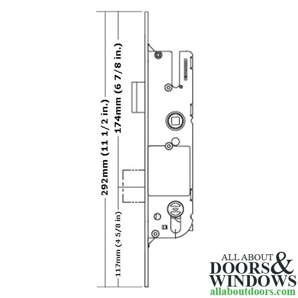 Monolock 40/92 Single Point Mortise Lock (SPL) - Monolock 40/92 Single Point Mortise Lock (SPL)