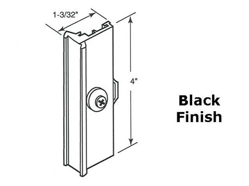 Latch and Pull - Vinyl and Aluminum Sash Hardware, Extruded Aluminum - Black - Latch and Pull - Vinyl and Aluminum Sash Hardware, Extruded Aluminum - Black