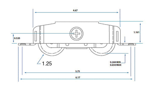 Tandem Roller, 1-1/4  Steel wheel, 3/4 Housing - Tandem Roller, 1-1/4  Steel wheel, 3/4 Housing