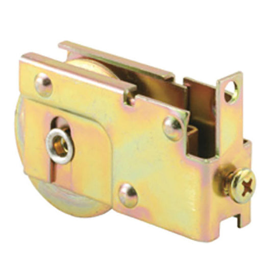 Sliding Door Roller Single Steel Ball Bearing Roller E-Tab Style Housing Adjustable Backing 1.125 Inch Steel Wheel
