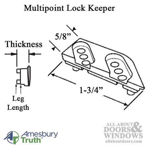 Truth 40709 Keeper, Maxim Interlock Roller System, .371 Thick, Adjustable, RH - Truth 40709 Keeper, Maxim Interlock Roller System, .371 Thick, Adjustable, RH