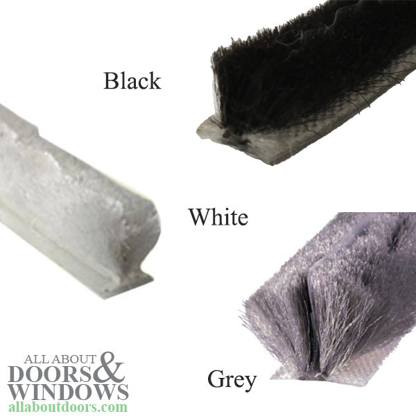 Weatherstrip .270 backing x .280 pile with Fin seal - Weatherstrip .270 backing x .280 pile with Fin seal