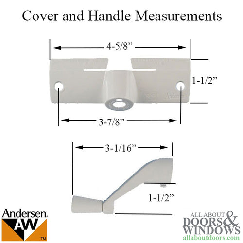 Andersen Window Operator Cover With Handle White Window Opener Handle - Andersen Window Operator Cover With Handle White Window Opener Handle
