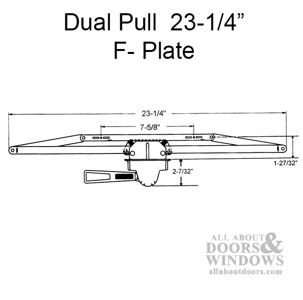 Truth Operator, Dual Hook, Lever, 23-1/4” - Longer F Plate - Truth Operator, Dual Hook, Lever, 23-1/4” - Longer F Plate