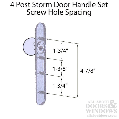 Storm Door Knob Set, Keyed Deadbolt - Below Handle -  Satin Nickel - DISCONTINUED - Storm Door Knob Set, Keyed Deadbolt - Below Handle -  Satin Nickel - DISCONTINUED