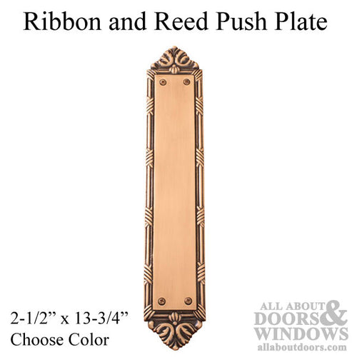 Ribbon & Reed Push Plate 2-1/2