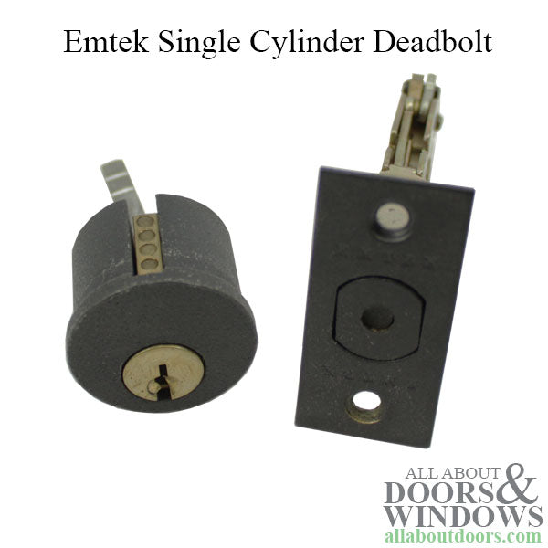 Emtek 8450 Single Cylinder Deadbolt - Flat Black - Emtek 8450 Single Cylinder Deadbolt - Flat Black