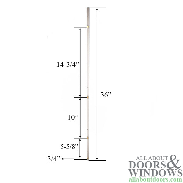 Truth Hardware 3 Roller Tie Bar assembly for Interlock roller 34.9