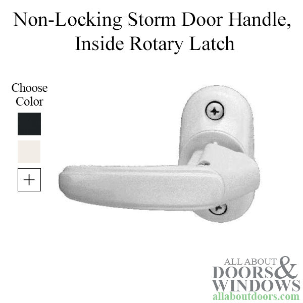 Non-Locking Storm Door Handle, Inside Rotary Latch - Non-Locking Storm Door Handle, Inside Rotary Latch