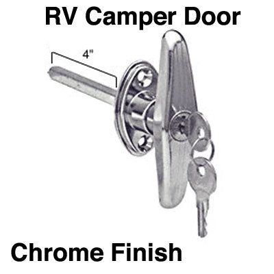 R V CAMPER DOOR  T  LOCKING HANDLE 2-7/8 inch Chrome
Discontinued, replace with #22200 (GD52122)