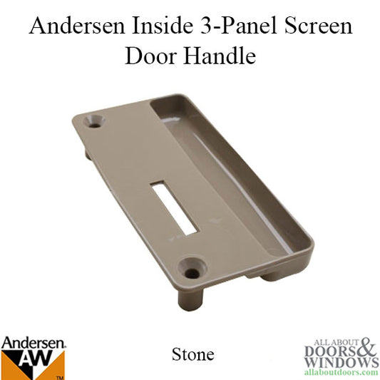 Andersen Screen Door Handle, 3 Panel Inside - Stone