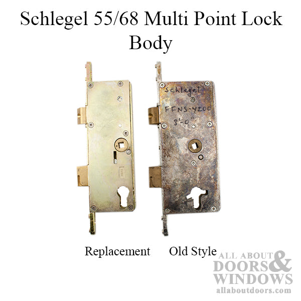 Schlegel 55/68 Mortise Lock Case only, Active  Euro Version - New Style - Schlegel 55/68 Mortise Lock Case only, Active  Euro Version - New Style