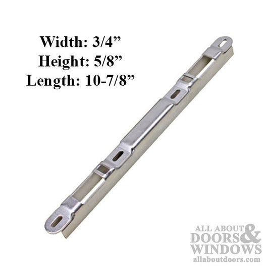 Sliding Door Keeper, 5/8 Inch Raised Dual Point Strike - Stainless Steel