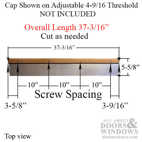 Therma Tru Composite Sill Cap for 36 Inch Threshold - Therma Tru Composite Sill Cap for 36 Inch Threshold