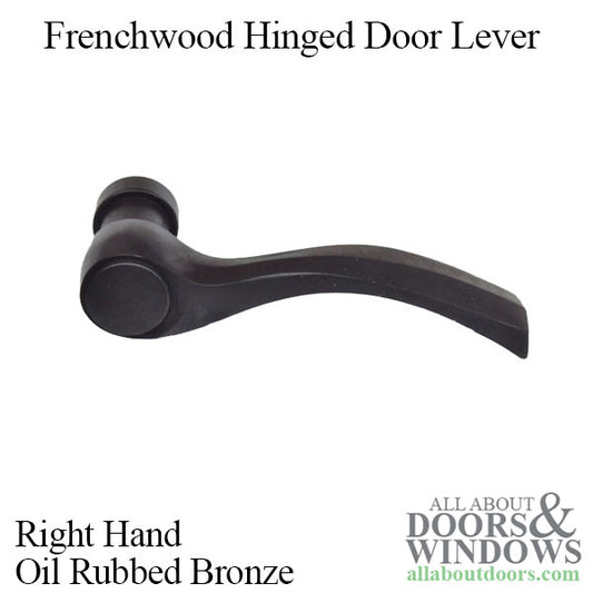 HANDLE, Frenchwood Hinged, New Style - Right HAND - Oil Rubbed bronze