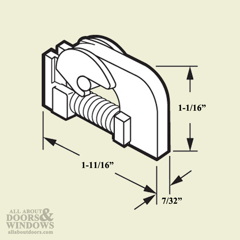 DISCONTINUED Top Nylon Guide for Sliding Screen Door - DISCONTINUED Top Nylon Guide for Sliding Screen Door