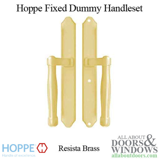 HOPPE HLS 9000 Sliding Door Handle Set Fixed Dummy Resista Brass