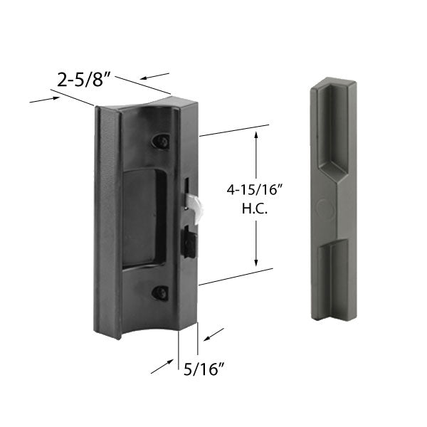 Sliding Patio Door Handleset Black Plastic Handle Set For Sliding Patio Doors - Sliding Patio Door Handleset Black Plastic Handle Set For Sliding Patio Doors