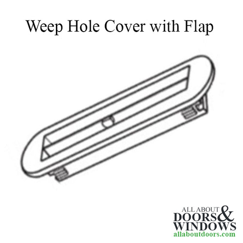 Weep Hole Cover w/ Flap Vinyl Windows,  5/16