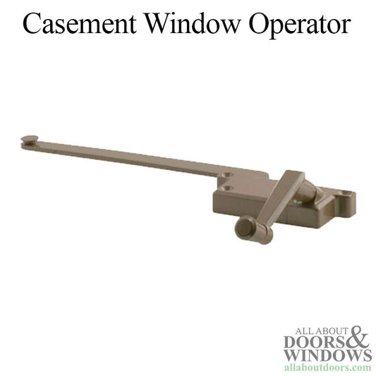 Casement Window Operator, 9 Inch Arm, Surface Mounted, Choose Handing - Bronze