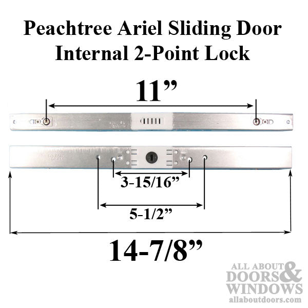 Peachtree Ariel Sliding Door Lock - Double Locking - Peachtree Ariel Sliding Door Lock - Double Locking