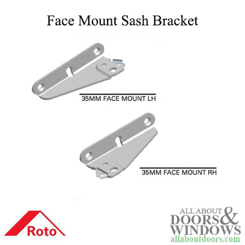 Roto Sash Bracket Assembly 35mm Face mount, Right Hand - Roto Sash Bracket Assembly 35mm Face mount, Right Hand