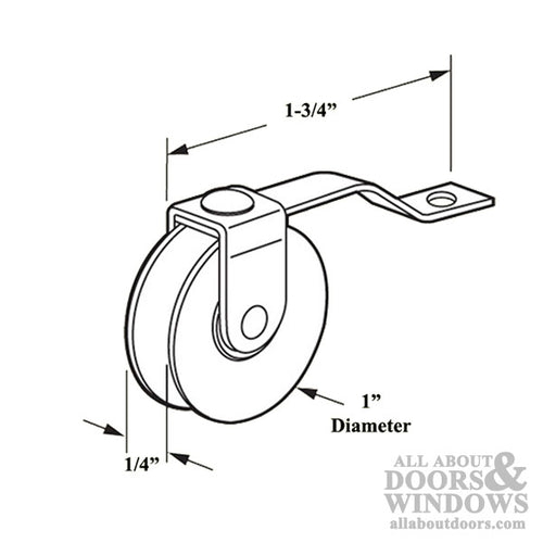 Spring Tension Roller Assembly with 1 Inch Nylon Wheel for Sliding Screen Door - Spring Tension Roller Assembly with 1 Inch Nylon Wheel for Sliding Screen Door