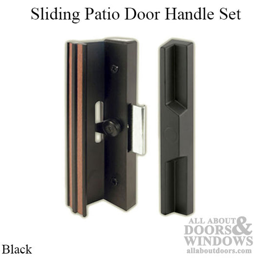 Handle Set - Sliding Patio Door, Extruded Aluminum / Diecast - Black