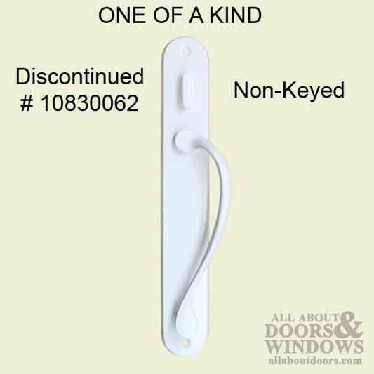 Marvin Active Non-Keyed, Traditional Wide Sliding Door Handle Trim - White