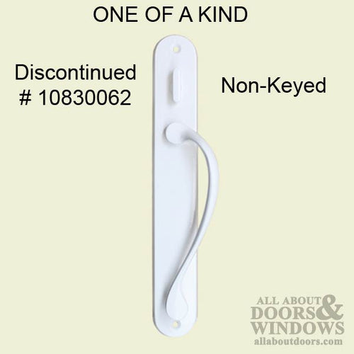 Marvin Active Non-Keyed, Traditional Wide Sliding Door Handle Trim - White - Marvin Active Non-Keyed, Traditional Wide Sliding Door Handle Trim - White