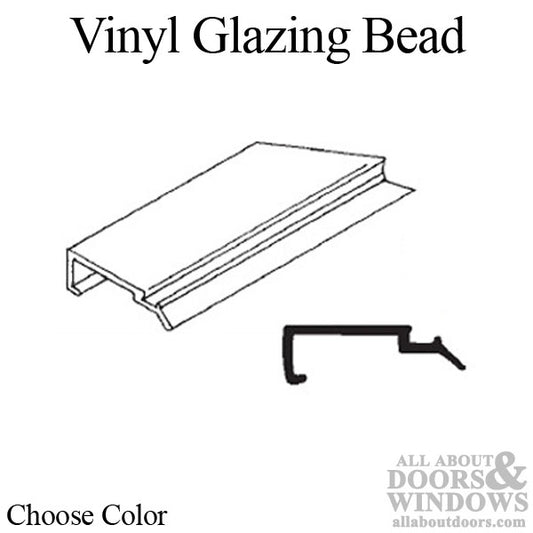 Vinyl Glazing Bead, 6 line J-shape Keller, 6 Feet Length - Choose Color