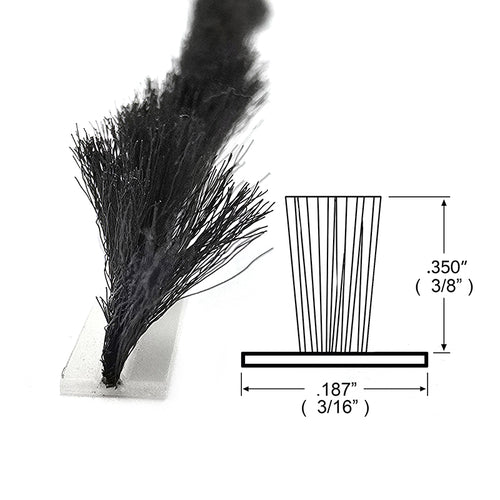 Weatherstrip, Flat Back Pile, .187 T-Backing x .350 Pile - Weatherstrip, Flat Back Pile, .187 T-Backing x .350 Pile