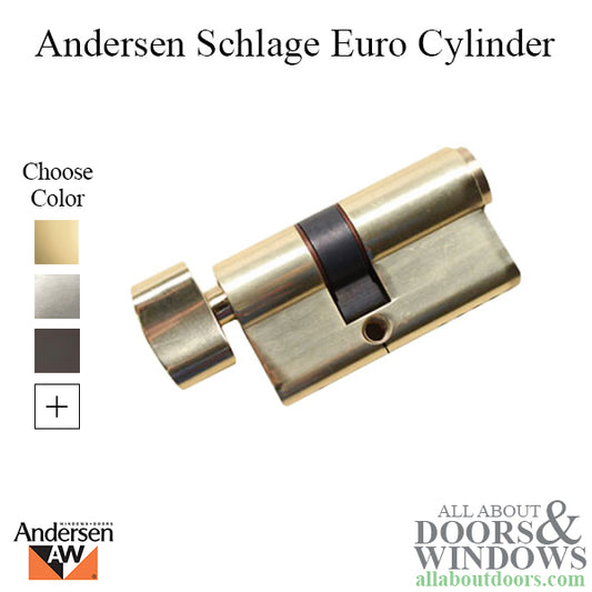 Keyed Schlage Euro Cylinder, Andersen Storm Door - 3 colors