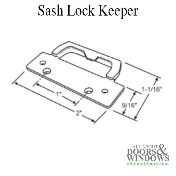 Truth Sash Lock Keeper for Single and Double Hung Windows - Truth Sash Lock Keeper for Single and Double Hung Windows