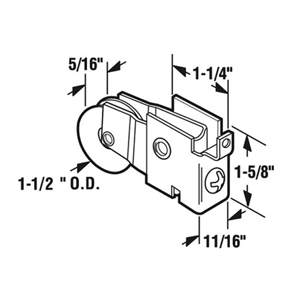 Sliding Door Roller For Star Lite and Door Master Single Steel Roller With Steel Housing 1.5 Inch Steel Wheel - Sliding Door Roller For Star Lite and Door Master Single Steel Roller With Steel Housing 1.5 Inch Steel Wheel