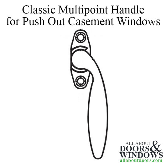 Classic multipoint handle push out casement windows, Left Hand