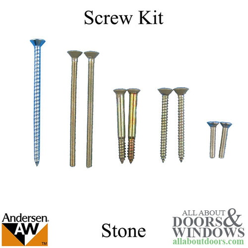 Andersen Sliding Door Screw Kit Tribeca Handle Set Stone - Andersen Sliding Door Screw Kit Tribeca Handle Set Stone